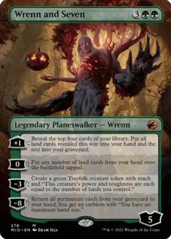 MTG Wrenn and Seven Midnight Hunt Mythic Legendary Planeswalker Wrenn NM - Image 2