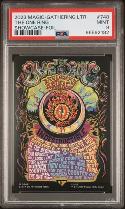 2023 MTG THE LORD OF THE RINGS: TALES OF MIDDLE-EARTH SC-FOIL THE ONE RING PSA 9 - Image 1