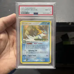 Pokemon Swampert 11/106 EX Emerald Reverse Holo Foil Rare PSA 8 NM - Image 1