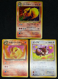 Flareon No.136 Holo Pokemon Jungle 1997 Old Back. eevee Evolution Set - Image 1