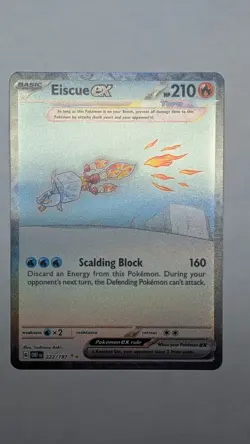 Pokemon TCG - Eiscue ex 222/197 Special Illustration Rare SIR Obsidian Flames NM - Image 4