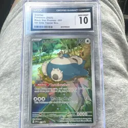 Pokemon Snorlax Black Star Promo 051 CGC 10 Holo Scarlet & Violet English - Image 1