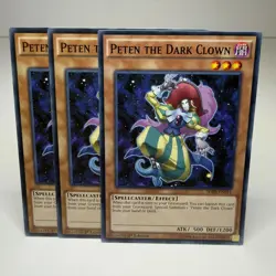 3x Yugioh Peten the Dark Clown SDKS-EN015 Common - LP-NM 💎 - Image 1