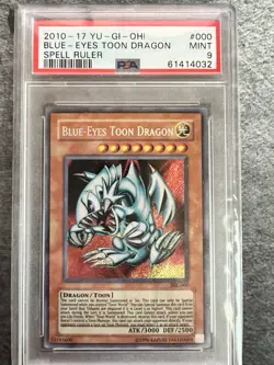 2010-2017 Yu-gi-oh! Spell Ruler Reprint 000 Blue-eyes Toon Dragon PSA 9 - Image 1