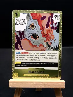 2024 ONE PIECE 500 YEARS IN THE FUTURE BLAZE SLICE OP07-116 (R) RARE - Image 3