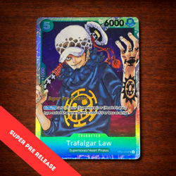 Trafalgar Law ST02-009 Super Pre-release Stamped One Piece English - Image 1