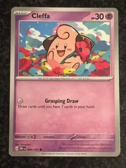 Cleffa Common Normal SV03: Obsidian Flames 080/197 NM Pokemon Card - Image 1