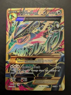 Pokemon M Rayquaza (Shiny) EX Full Art Ultra Rare Ancient Origins Card 98/98 LP - Image 1