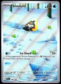 Pokemon TCG Snorunt 188/182 2023 Paradox Rift Illustration Rare Card - LP - Image 1