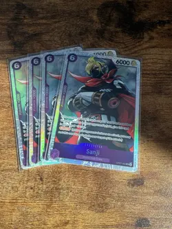 Sanji OP07-064 SR One Piece TCG 500 Years in the Future Card - Playset x 4 - Image 1