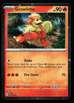 Growlithe 024 Cosmos Holo Scarlet & Violet Promo Pokemon Card - Image 1