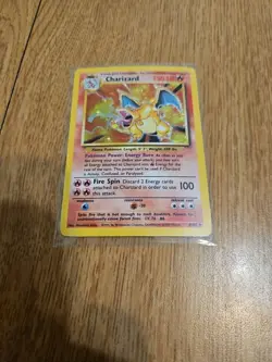 1999 Pokemon TCG Base Set Charizard Holo Unlimited Rare Vintage Card 4/102 - Image 1