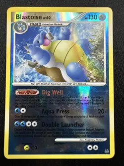 Blastoise 2/127 Platinum Reverse Holo 2009 Pokemon Card LP-NM - Image 1