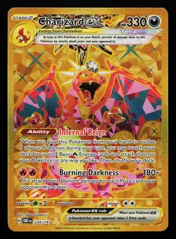 Charizard ex 228/197 Secret Rare Obsidian Flames Pokemon Card - Image 1