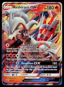 Pokemon Card - Reshiram GX Black Star Promo SM137 Promo Holo - Image 1