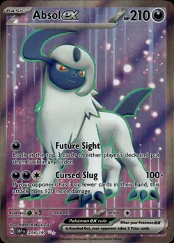Pokemon TCG Absol EX Full Art Rare Card Scarlet Violet Obsidian Flames 214/197 - Image 1