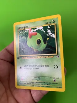 Caterpie 53/75 1st Edition Neo Discovery Pokemon Card NM - Image 3