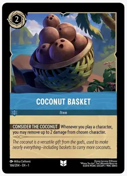 4x Disney Lorcana Coconut Basket 166/204 Uncommon NM Card Regular - Image 2