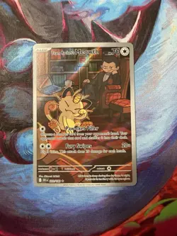 Pokemon TCG Team Rockets Meowth Card 203/182 Destined Rivals - Image 1