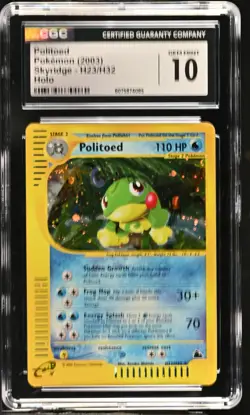 CGC 10 GEM MINT Politoed 2003 Skyridge H23/H32 Holo Pokemon Card - Image 1