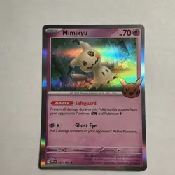 Pokemon Card Single Mimikyu 097/193 Holo Rare Trick Near Mint TCG 2023 006H - Image 1