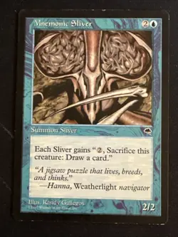 1x Mnemonic Sliver Tempest MP MTG Magic the Gathering x1 MKE - Image 1