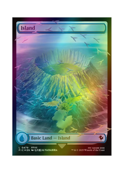 Magic the Gathering MTG FIC Island 479 Foil Near Mint - Image 1
