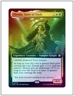 1x Elenda, Saint of Dusk, Extended Art Foil, Magic MTG NM - Image 1