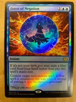 MTG 1x FOIL Force of Negation # 50 Double Masters 2022 Magic the Gathering x1 NM - Image 1