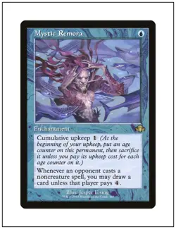1x Mystic Remora, Retro Frame, Dominaria Remastered, Magic MTG NM - Image 1