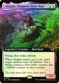 NM Extended Art Foil Abigale, Eloquent First-Year, MTG, Lorwyn Eclipsed, Magic - Image 1