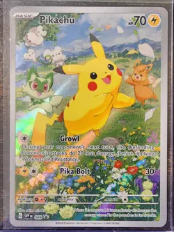 Pokemon Pikachu SVP 088 Scarlet & Violet Full Art Holo Black Star Promo NM - Image 1