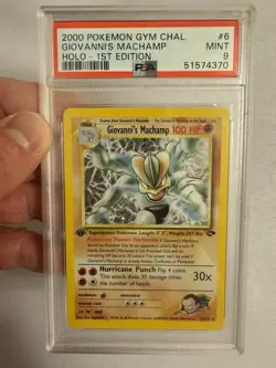 2000 Pokemon 1st Edition Giovanni’s Machamp Holo Rare Gym Challenge 6/132 PSA 9! - Image 2