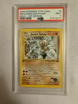 2000 Pokemon 1st Edition Giovanni’s Machamp Holo Rare Gym Challenge 6/132 PSA 9! - Image 4