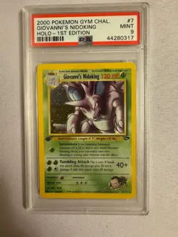 2000 Pokemon 1st Edition Giovanni’s Nidoking Holo Rare Gym Challenge 7/132 PSA 9 - Image 2