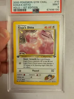 2000 Pokemon 1st Edition Koga’s Ditto Holo Rare Gym Challenge 10/132 PSA 9 Mint! - Image 5