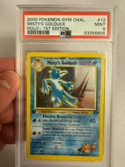 2000 Pokemon - 1st Edition Misty’s Golduck Holo Rare Gym Challenge 12/132 PSA 9 - Image 1