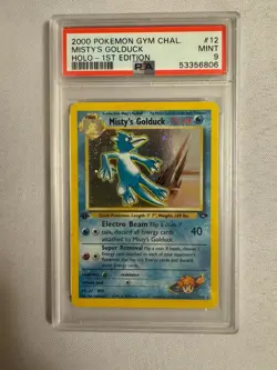 2000 Pokemon - 1st Edition Misty’s Golduck Holo Rare Gym Challenge 12/132 PSA 9 - Image 2