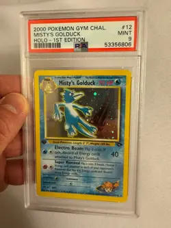 2000 Pokemon - 1st Edition Misty’s Golduck Holo Rare Gym Challenge 12/132 PSA 9 - Image 4