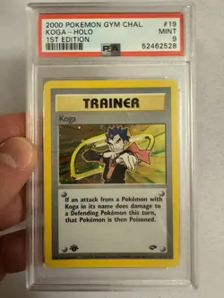 2000 Pokemon 1st Edition Koga Holo Rare Trainer Gym Challenge 19/132 PSA 9 Mint - Image 1