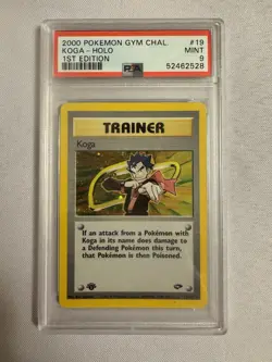 2000 Pokemon 1st Edition Koga Holo Rare Trainer Gym Challenge 19/132 PSA 9 Mint - Image 2