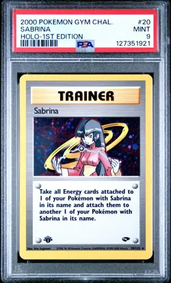 SABRINA 2000 Pokemon Gym Challenge 1st Edition Holo #20 - PSA 9 - Image 1
