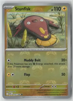 Pokemon Stunfisk (Master Ball Pattern) #035/086 SV: White Flare Mint - Image 1
