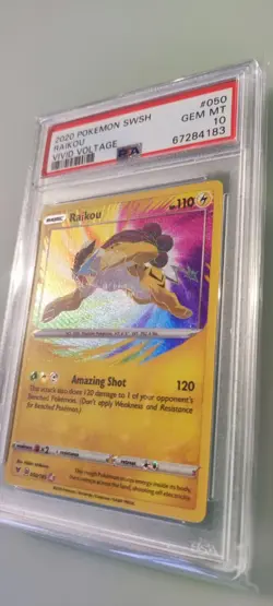 Pokemon Raikou 050/185 Vivid Voltage Holo PSA 10 - Image 1