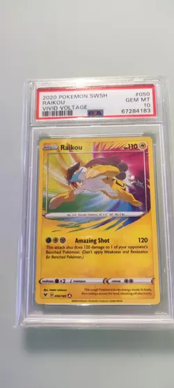 Pokemon Raikou 050/185 Vivid Voltage Holo PSA 10 - Image 2