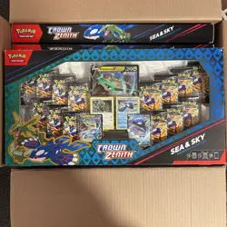 7 X COMPLETE BOX Pokemon Crown Zenith Sea And Sky Premium Collection SEALED - Image 2