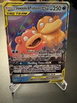 Pokemon Sun and Moon Unified Minds Slowpoke Psyduck GX Tag Team 35/236 - Image 1