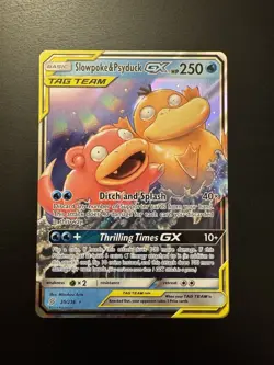Pokemon Sun and Moon Unified Minds Slowpoke Psyduck GX Tag Team 35/236 - Image 3