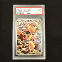 2025 POKEMON DRI EN-DESTINED RIVALS ILLUSTRATION RARE ETHAN'S TYPHLOSION PSA 9 - Image 1