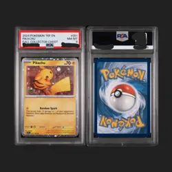 2024 POKEMON TEMPORAL FORCES FALL COLLECTOR CHEST #051 PIKACHU PSA 8 - Image 1